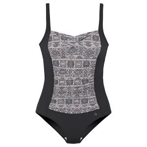 Strój kąpielowy Giselle. Czarne stroje jednoczęściowe LASCANA, bez wzorów, z elastanu. Za 381,00 zł.