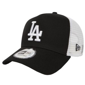 Czapka z daszkiem damska Los Angeles Dodgers MLB Clean Cap. Czarne czapki New Era, bez wzorów, z bawełny, sportowe. Za 129,99 zł.