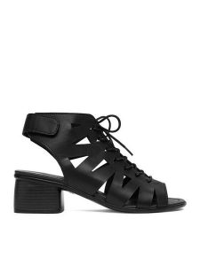 Remonte Sandały CEO-R8776-00 Czarny. Czarne sandały Remonte, bez wzorów, ze skóry, bez obcasa, na słupku, bez zapięcia. Za 389,99 zł.