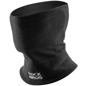 Komin maska polarowa na twarz dla dorosłych 3w1 Rockbros M012 wielofunkcyjna. Czarne szaliki ROCKBROS, bez wzorów, z polaru. Za 49,90 zł.