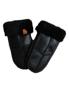 Kaiser Naturfellprodukte Wełniane rękawiczki "Nappa" w kolorze czarnym rozmiar: 8. Czarne rękawiczki Kaiser Naturfellprodukte, bez wzorów, z materiału. Za 117,73 zł.