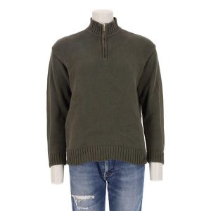 Damski sweter khaki. Zielone golfy Ralph Lauren, bez wzorów. Za 127,76 zł.