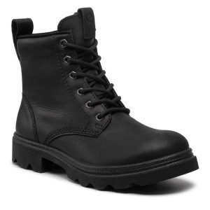 Trapery ECCO. Czarne buty zimowe ecco, bez obcasa, bez zapięcia. Za 919,99 zł.