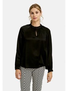 Milano Italy Bluzka w kolorze czarnym rozmiar: 42. Czarne bluzki Milano Italy, bez wzorów, z wiskozy, bez kołnierzyka, bez ramiączek. Za 173,99 zł.