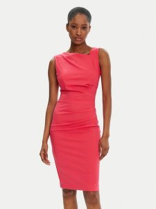 Rinascimento Sukienka koktajlowa CFC0122564003 Różowy Regular Fit. Czerwone kombinezony Rinascimento, xl, bez wzorów, z syntetyku, wizytowe, bez kołnierzyka, bez ramiączek. Za 309,99 zł.