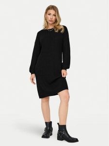 ONLY Sukienka dzianinowa Xenia 15243197 Czarny Regular Fit. Czarne kombinezony ONLY, xs, bez wzorów, z bawełny, bez kołnierzyka, bez ramiączek. Za 119,99 zł.