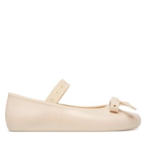 Baleriny Melissa. Brązowe balerinki Melissa, bez wzorów, bez obcasa, bez zapięcia. Za 358,99 zł.