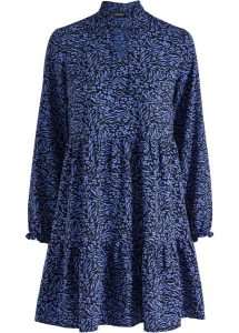 Sukienka tunikowa. Niebieskie sukienki bonprix, bez wzorów, bez kołnierzyka, bez ramiączek. Za 64,99 zł.