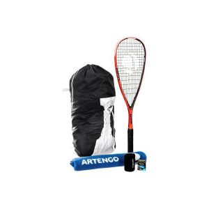 Zestaw SR960 (Rakietka SR 960, plecak, ręcznik, piłka SB990, opaska na rękę). Plecaki marki TRIBORD. Za 249,99 zł.