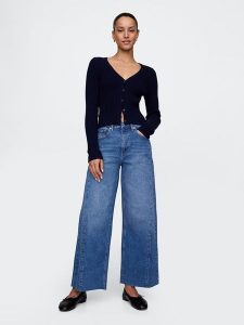 GAP Dżinsy - Comfort fit - w kolorze niebieskim rozmiar: W34. Niebieskie jeansy GAP, bez wzorów, z podwyższonym stanem. Za 184,46 zł.