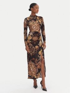 Rinascimento Sukienka koktajlowa CFC0020154002 Czarny Slim Fit. Czarne sukienki Rinascimento, m, bez wzorów, z syntetyku, wizytowe, bez kołnierzyka, bez ramiączek. Za 579,99 zł.