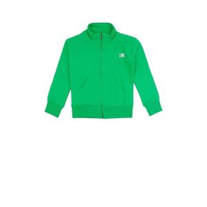 Bluza z bawełna z pełny zamek błyskawiczny na co dzień. Szare bluzy LEONE 1947 APPAREL, bez wzorów, z bawełny, bez kaptura. W wyprzedaży za 89,72 zł.