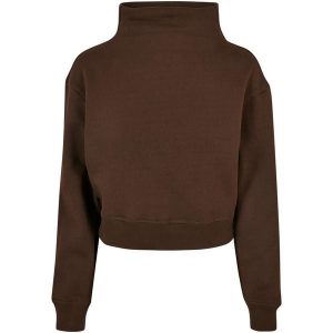 Damska bluza z okrągłym dekoltem crew neck Urban Classics Organic GT. Brązowe bluzy Urban Classics, bez wzorów, bez kaptura. Za 267,50 zł.