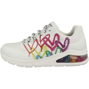 Buty do chodzenia damskie Skechers Uno 2 Floating. Białe buty sportowe Skechers, bez wzorów, z materiału, bez zapięcia, trekkingowe. Za 428,00 zł.