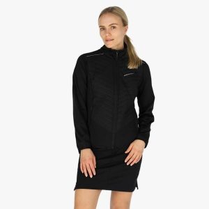Bluza z kapturem trening damska Swedemount On Course Fullzip szybkoschnąca. Czarne golfy SWEDEMOUNT, bez wzorów. Za 279,99 zł.
