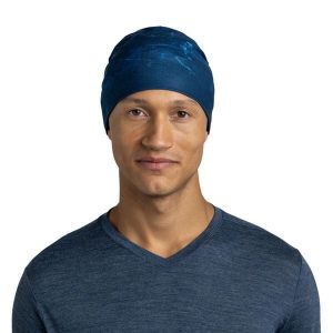 Czapka BUFF ECOSTRETCH BEANIE ONEY. Niebieskie czapki Buff, bez wzorów, z elastanu. Za 114,40 zł.