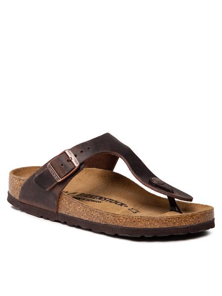 Birkenstock Japonki Gizeh Bs 0743833 Brązowy. Brązowe klapki Birkenstock, bez wzorów, ze skóry, bez obcasa. Za 459,99 zł.
