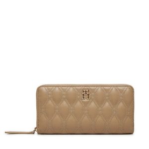 Portfel Tommy Hilfiger. Brązowe portfele TOMMY HILFIGER, bez wzorów. Za 219,99 zł.