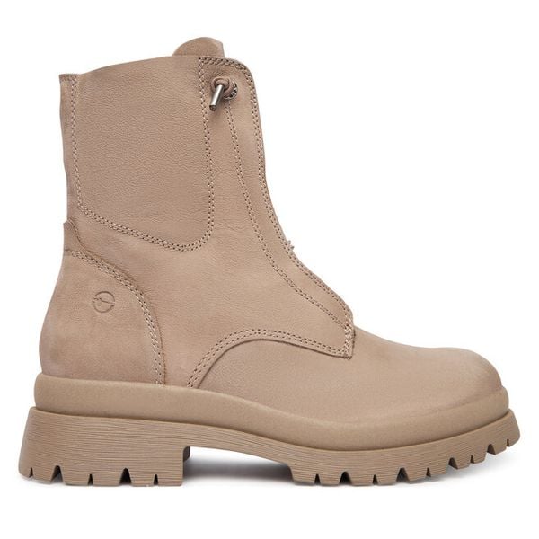 Trapery Tamaris. Brązowe buty zimowe Tamaris, bez obcasa, bez zapięcia. Za 369,99 zł.