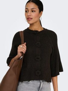 JDY Kardigan w kolorze brązowym rozmiar: XS. Brązowe kardigany JDY, prążkowane. Za 70,24 zł.