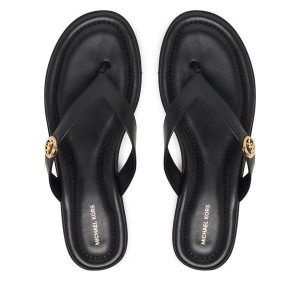 Japonki MICHAEL Michael Kors. Czarne klapki MICHAEL Michael Kors, bez wzorów, bez obcasa. Za 479,99 zł.