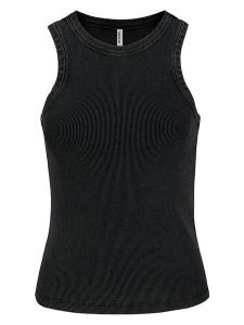 Sublevel Top w kolorze czarnym rozmiar: M. Czarne topy Sublevel, m, bez wzorów, prążkowane, bez kołnierzyka, bez ramiączek. Za 39,99 zł.