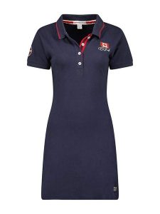 Canadian Peak Sukienka polo "Katcheak" w kolorze granatowym rozmiar: L. Niebieskie sukienki Canadian Peak, l, bez wzorów, z bawełny, bez kołnierzyka, bez ramiączek, midi. Za 100,99 zł.
