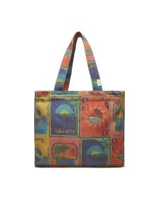 Roxy Torebka Atlas ERJBT03417 Kolorowy. Shopper bag Roxy, bez wzorów, z bawełny, bez dodatków. Za 129,99 zł.