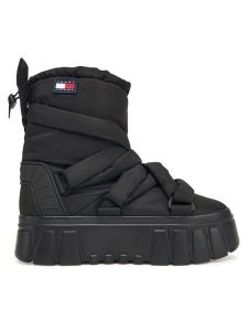 Tommy Jeans Śniegowce Tjw Chunky Snow Boot Nylon EN0EN02842 Czarny. Czarne buty zimowe Tommy Jeans, z jeansu, bez obcasa, bez zapięcia. Za 559,99 zł.