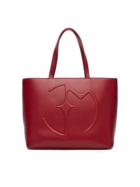 Eva Minge Torebka EO-ALLIE-LDA8224 Bordowy. Czerwone shopper bag Eva Minge, bez wzorów, z materiału, bez dodatków. Za 239,99 zł.