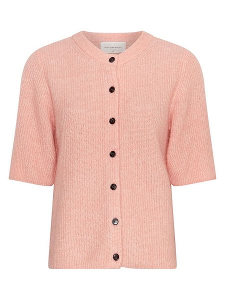 MOSS COPENHAGEN Kardigan "Jinie Hope" w kolorze łososiowym rozmiar: L/XL. Pomarańczowe kardigany Moss Copenhagen, z wełny. Za 146,63 zł.