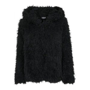 Parka damska w dużych rozmiarach Urban Classic hooded teddy. Czarne kurtki Urban Classics, na zimę, bez wzorów, bez kaptura. Za 341,00 zł.