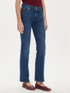Tommy Hilfiger Jeansy WW0WW43494 Niebieski Bootcut Fit. Niebieskie jeansy TOMMY HILFIGER, bez wzorów, z bawełny. Za 249,99 zł.
