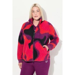 Damskie Kurtka polarowa HYPRAR stójka kieszenie zapinane na zamek. Czerwone kurtki Ulla Popken, na zimę, plus size, bez wzorów, z materiału, bez kaptura. Za 429,99 zł.