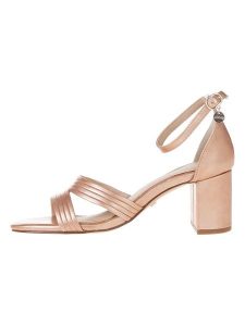 S.Oliver Sandały w kolorze różowozłotym rozmiar: 40. Różowe sandały s.Oliver, bez wzorów, bez obcasa, na koturnie, bez zapięcia. Za 110,29 zł.