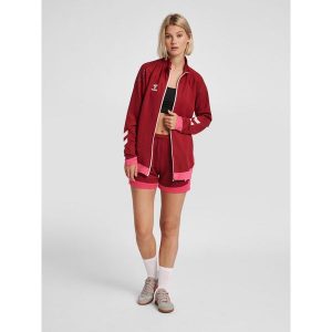 Bluza do piłki ręcznej damska Hummel hml LEAD poly zapinana na zamek. Czerwone bluzy Hummel, xl, bez wzorów, bez kaptura. W wyprzedaży za 192,10 zł.