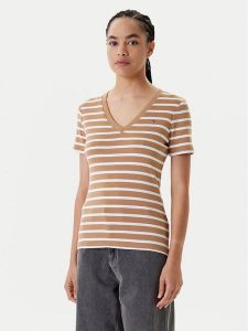 Tommy Hilfiger T-Shirt New Cody WW0WW40584 Brązowy Slim Fit. Brązowe t-shirty TOMMY HILFIGER, xl, bez wzorów, z bawełny, bez kołnierzyka, bez ramiączek. Za 139,99 zł.