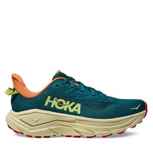 Buty do biegania Hoka. Niebieskie buty sportowe Hoka, bez wzorów, bez zapięcia, do biegania. Za 466,99 zł.