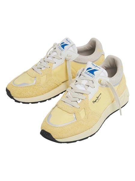 Pepe Jeans FOOTWEAR Skórzane sneakersy "Marlon" w kolorze żółtym rozmiar: 39. Żółte trampki Pepe Jeans FOOTWEAR, bez wzorów, z jeansu, bez zapięcia. Za 156,60 zł.