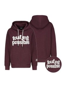 Eight2Nine Bluza w kolorze bordowym rozmiar: S. Czerwone bluzy Eight2Nine, s, bez wzorów, z bawełny, z kapturem. Za 127,35 zł.