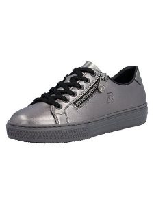 Rieker Sneakersy w kolorze srebrnym rozmiar: 42. Szare trampki Rieker, bez wzorów, bez zapięcia. Za 144,95 zł.