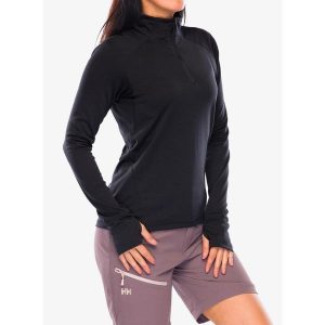 Bluza z zamkiem 1/2 damska Helly Hansen LIFA Tech Lite 1/2 Zip. Czarne bluzy Helly Hansen, l, bez wzorów, bez kaptura. Za 219,99 zł.