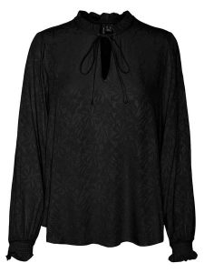 Vero Moda Bluzka w kolorze czarnym rozmiar: XS. Czarne bluzki Vero Moda, xs, bez wzorów, bez kołnierzyka, bez ramiączek. Za 48,28 zł.