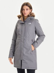 The North Face Parka Zaneck NF0A8DZN Szary Regular Fit. Szare płaszcze The North Face, l, bez wzorów, z syntetyku, bez kaptura. Za 929,00 zł.