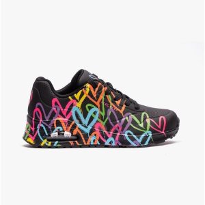 Buty damskie Skechers UNO HIGHLIGHT. Czarne buty trekkingowe Skechers, bez zapięcia. Za 324,00 zł.