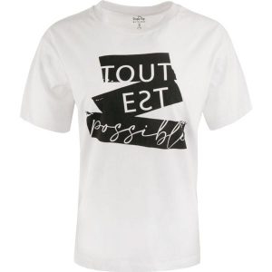 T-shirt damski THE PEOPLE REP. Minerva biały L, 100% bawełna. Białe t-shirty WE THE PEOPLE, l, bez wzorów, z bawełny, bez kołnierzyka, bez ramiączek. Za 57,84 zł.