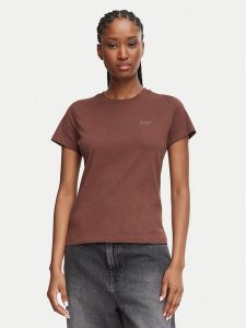 HUGO T-Shirt Damatee_B 50575770 Brązowy Regular Fit. Brązowe t-shirty Hugo, m, bez wzorów, z bawełny, bez kołnierzyka, bez ramiączek. Za 139,99 zł.