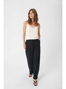 Soaked in Luxury Top w kolorze kremowym rozmiar: XS. Brązowe topy Soaked in Luxury, xs, bez wzorów, z koronki, bez kołnierzyka, bez ramiączek. Za 86,99 zł.