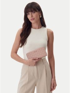 Nine West Portfel CEO-NW-W1-007-SS26 Różowy. Czerwone portfele Nine West, bez wzorów, ze skóry. Za 79,99 zł.