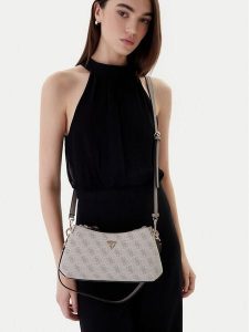 Guess Torebka Noelle II Mini HWBG96 72730 Beżowy. Brązowe torebki klasyczne Guess, z aplikacjami, ze skóry, bez dodatków. Za 589,99 zł.